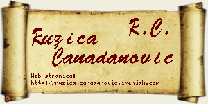 Ružica Čanadanović vizit kartica